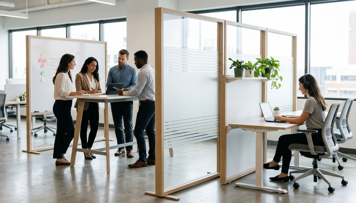 Comment optimiser l'espace de travail avec des cloisons amovibles ?